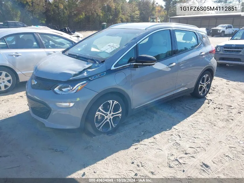 2021 Chevrolet Bolt Ev Fwd Premier VIN: 1G1FZ6S05M4112851 Lot: 40634049