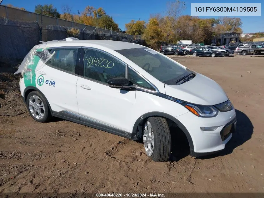 2021 Chevrolet Bolt Ev Fwd Lt VIN: 1G1FY6S00M4109505 Lot: 40648220