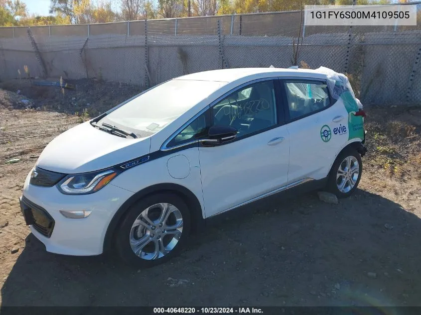 2021 Chevrolet Bolt Ev Fwd Lt VIN: 1G1FY6S00M4109505 Lot: 40648220