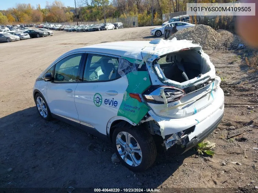 2021 Chevrolet Bolt Ev Fwd Lt VIN: 1G1FY6S00M4109505 Lot: 40648220