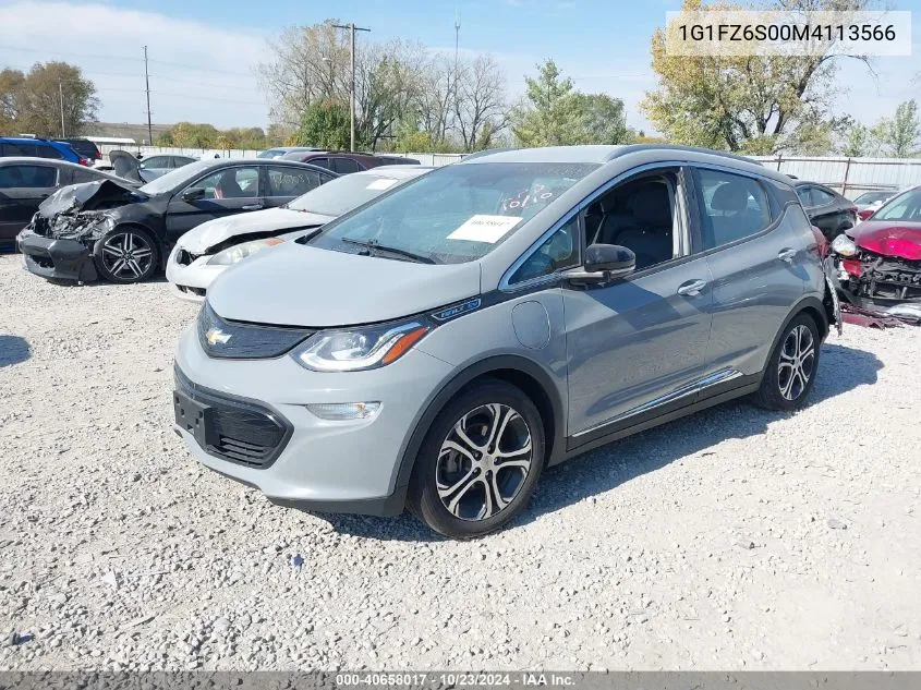 2021 Chevrolet Bolt Ev Fwd Premier VIN: 1G1FZ6S00M4113566 Lot: 40658017