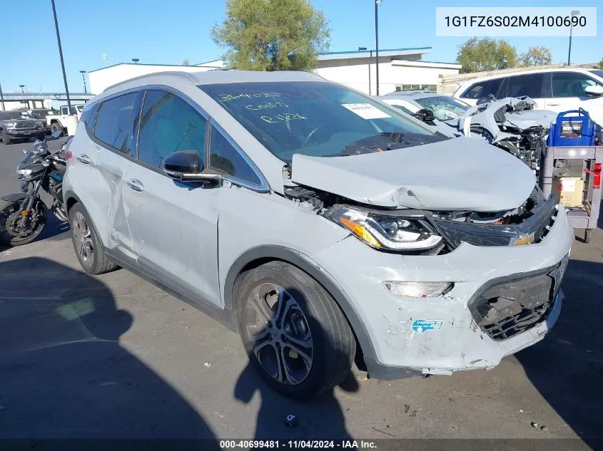 2021 Chevrolet Bolt Ev Fwd Premier VIN: 1G1FZ6S02M4100690 Lot: 40699481