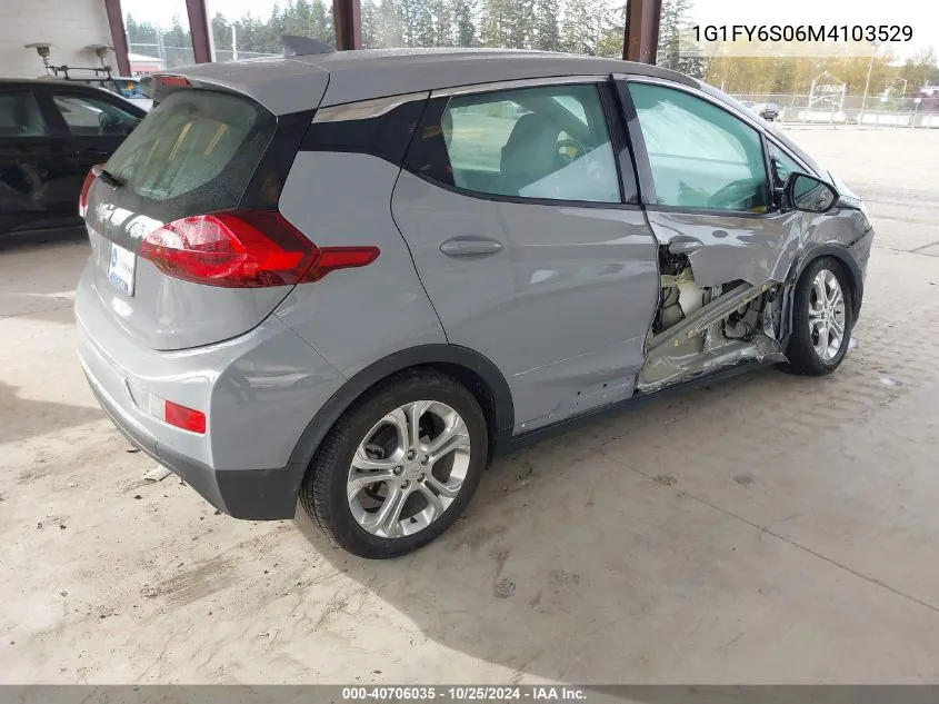 2021 Chevrolet Bolt Ev Fwd Lt VIN: 1G1FY6S06M4103529 Lot: 40706035