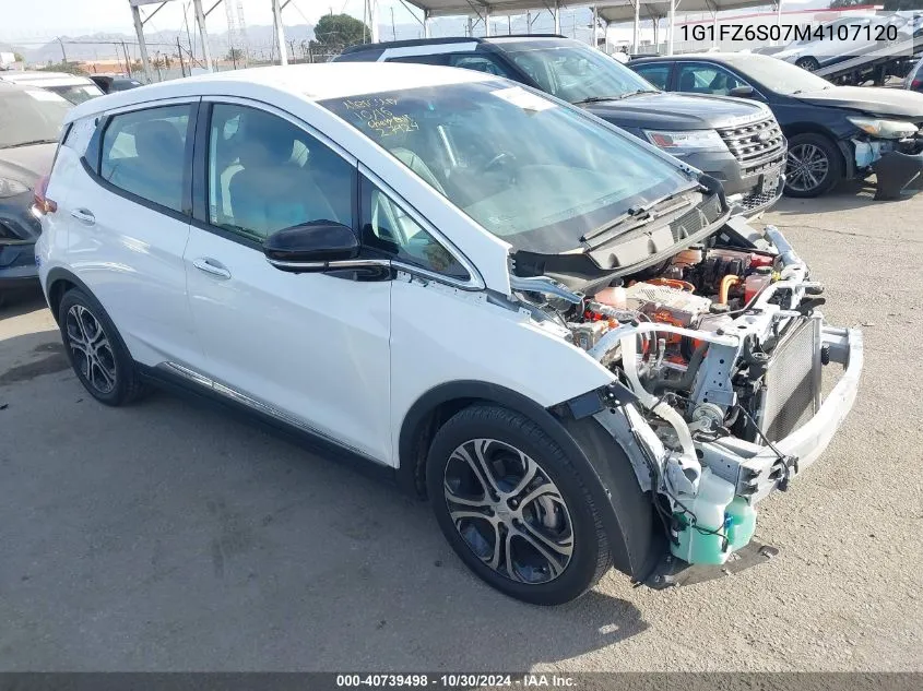 1G1FZ6S07M4107120 2021 Chevrolet Bolt Ev Fwd Premier