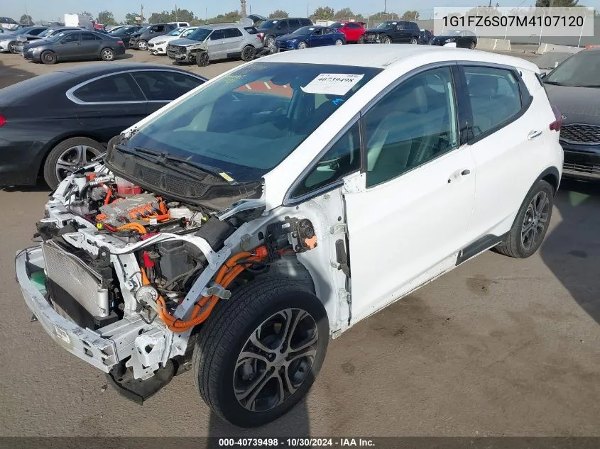 1G1FZ6S07M4107120 2021 Chevrolet Bolt Ev Fwd Premier