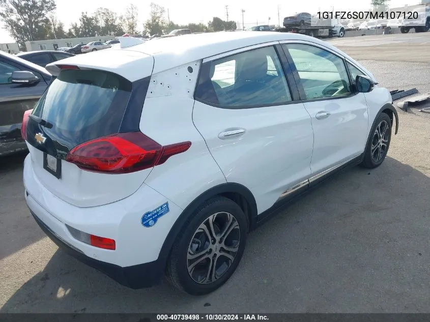 1G1FZ6S07M4107120 2021 Chevrolet Bolt Ev Fwd Premier