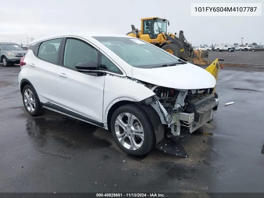 2021 Chevrolet Bolt Ev Fwd Lt VIN: 1G1FY6S04M4107787 Lot: 40829681