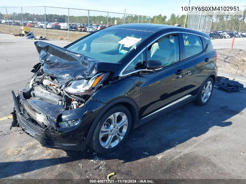 2021 Chevrolet Bolt Ev Lt VIN: 1G1FY6S0XM4102951 Lot: 40871721