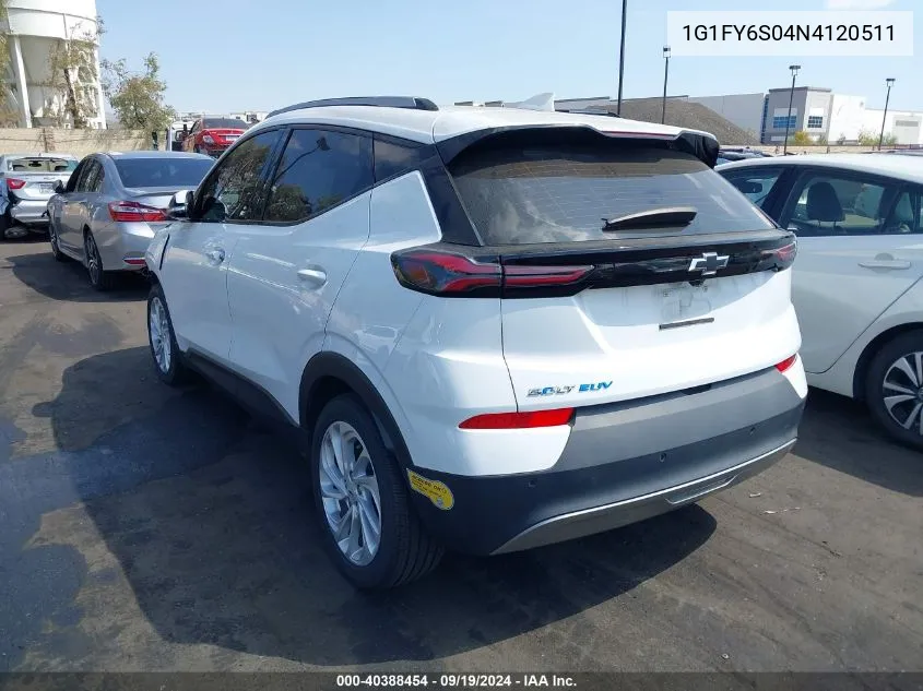 2022 Chevrolet Bolt Euv Fwd Lt VIN: 1G1FY6S04N4120511 Lot: 40388454