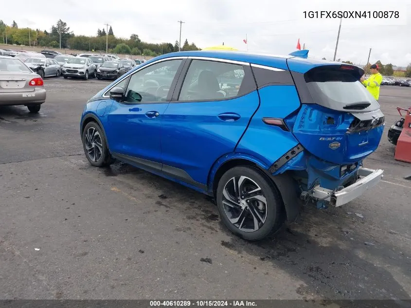 2022 Chevrolet Bolt Ev Fwd 2Lt VIN: 1G1FX6S0XN4100878 Lot: 40610289