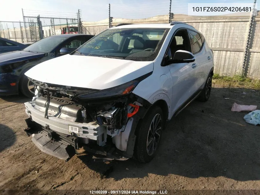 2023 Chevrolet Bolt Euv VIN: 1G1FZ6S02P4206481 Lot: 12100209