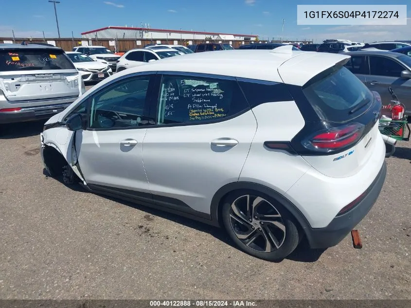 2023 Chevrolet Bolt Ev Fwd 2Lt VIN: 1G1FX6S04P4172274 Lot: 40122888