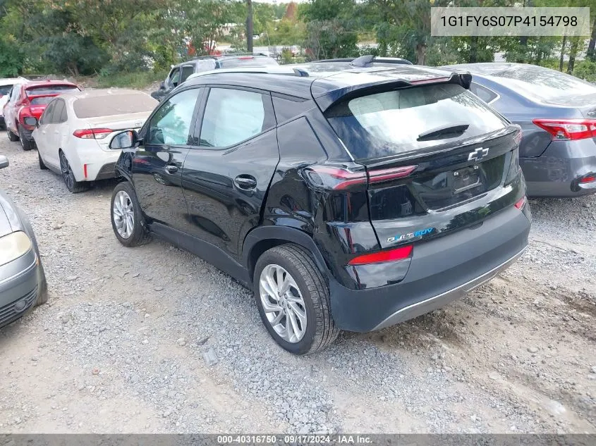 2023 Chevrolet Bolt Euv Fwd Lt VIN: 1G1FY6S07P4154798 Lot: 40316750