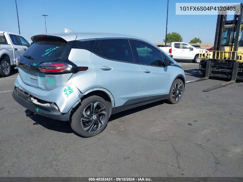 2023 Chevrolet Bolt Ev 2Lt VIN: 1G1FX6S04P4120403 Lot: 40353431