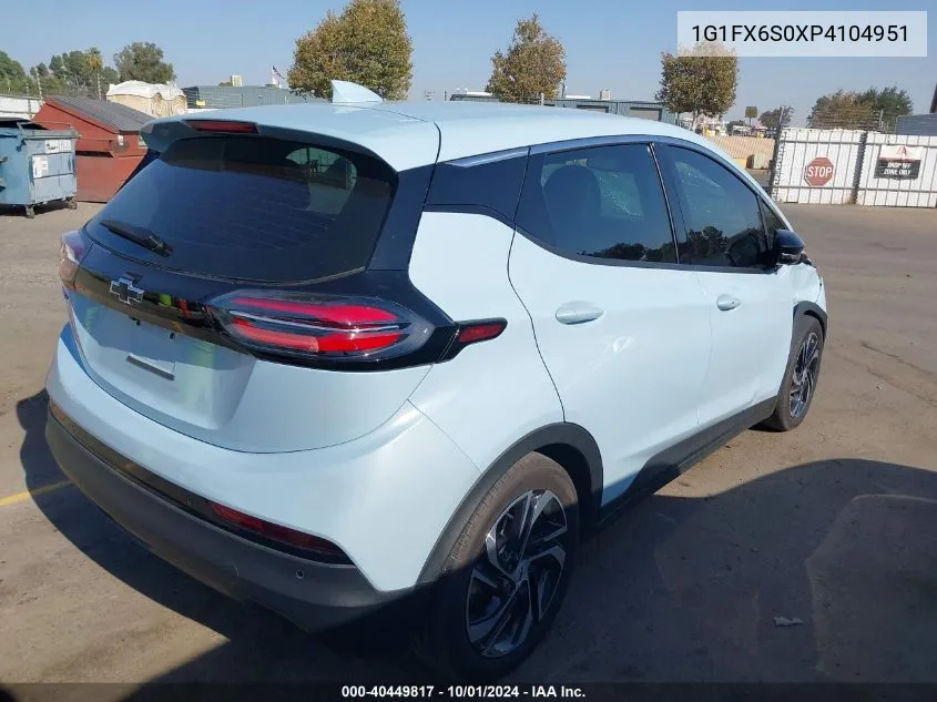 2023 Chevrolet Bolt Ev 2Lt VIN: 1G1FX6S0XP4104951 Lot: 40449817