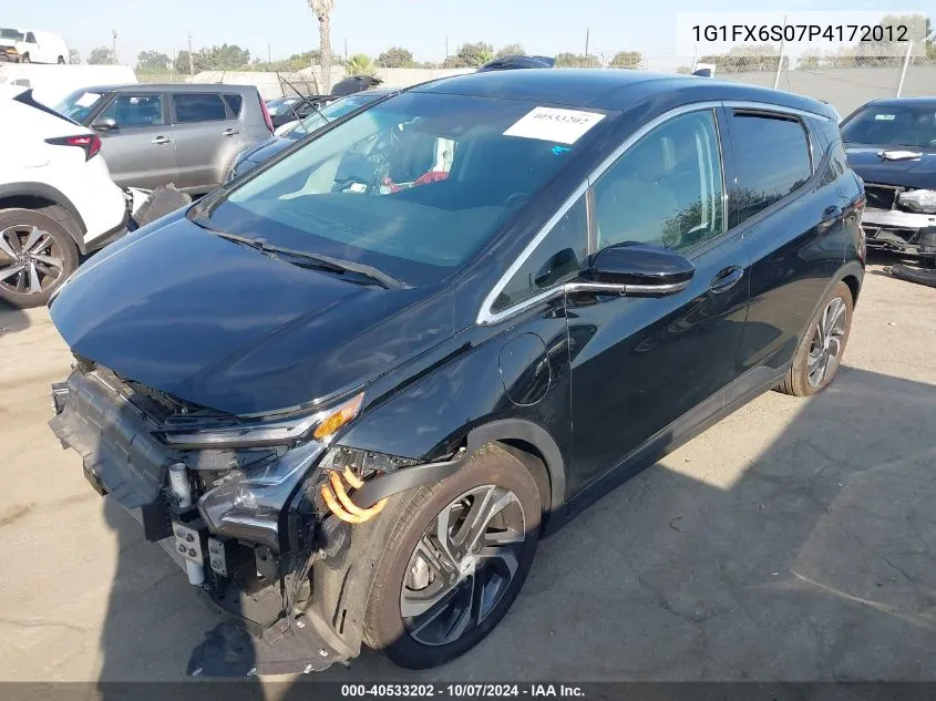 2023 Chevrolet Bolt Ev 2Lt VIN: 1G1FX6S07P4172012 Lot: 40533202