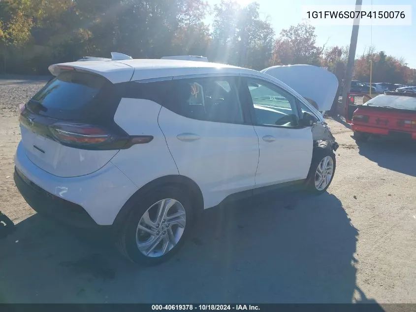 2023 Chevrolet Bolt Ev Fwd 1Lt VIN: 1G1FW6S07P4150076 Lot: 40619378