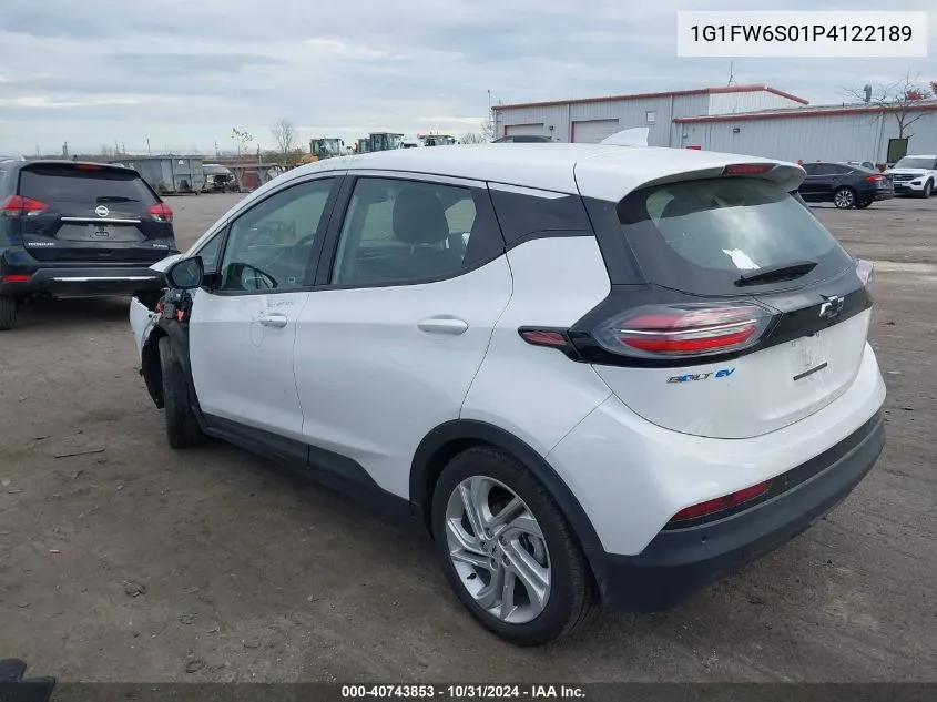 2023 Chevrolet Bolt Ev Fwd 1Lt VIN: 1G1FW6S01P4122189 Lot: 40743853