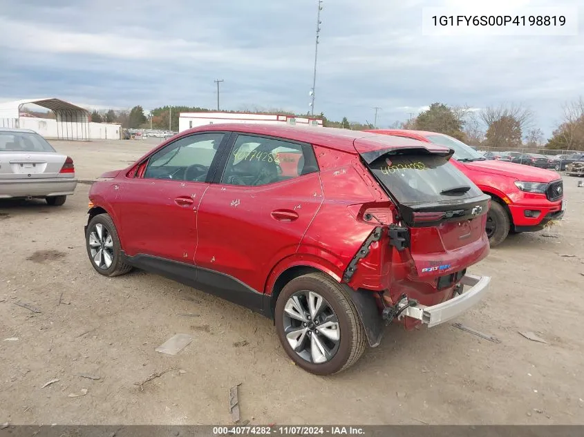 2023 Chevrolet Bolt Euv Fwd Lt VIN: 1G1FY6S00P4198819 Lot: 40774282