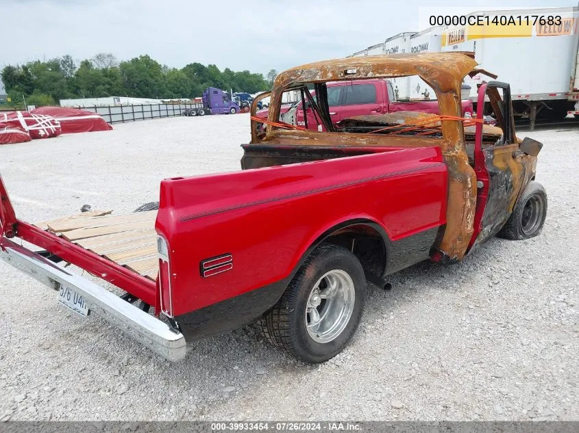 1970 Chevrolet C10 VIN: 00000CE140A117683 Lot: 39933454