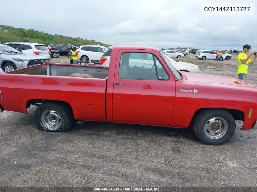 1974 Chevrolet C10 VIN: CCY144Z113727 Lot: 40534533