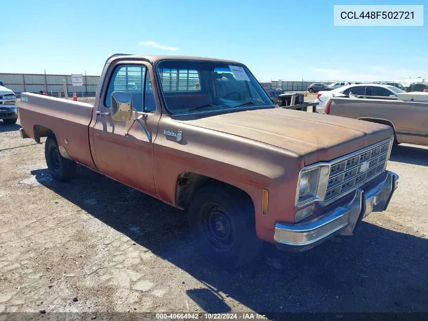 1978 Chevrolet C10 VIN: CCL448F502721 Lot: 40664942