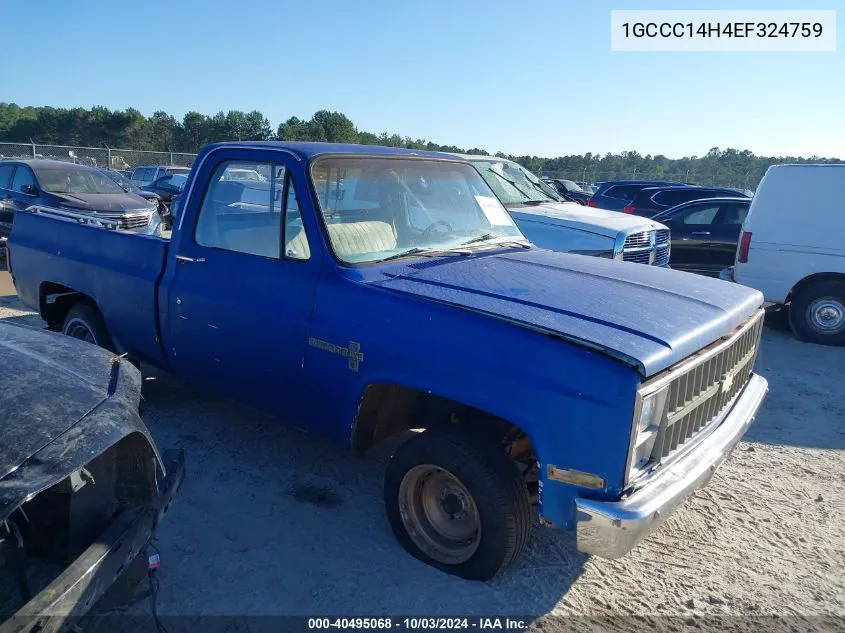 1984 Chevrolet C10 VIN: 1GCCC14H4EF324759 Lot: 40495068