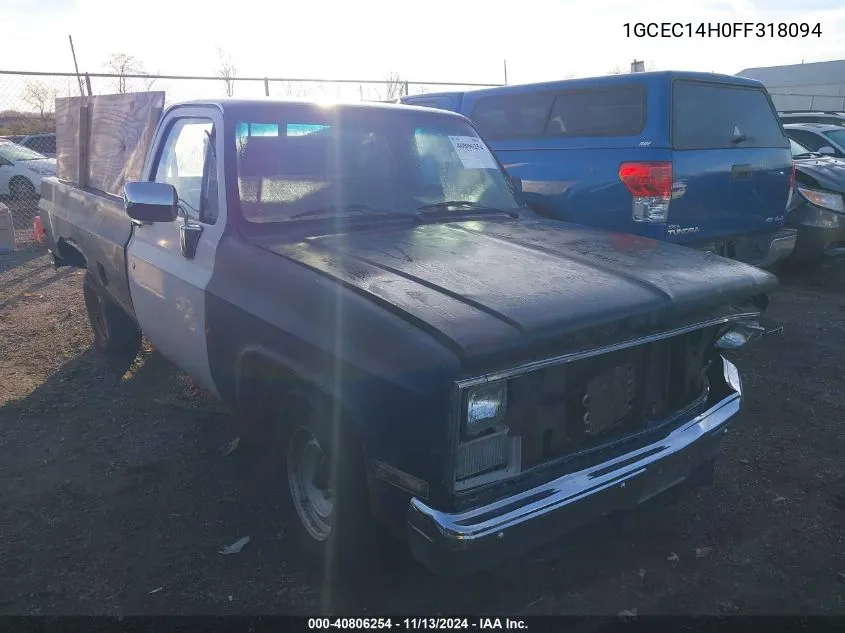 1985 Chevrolet C10 VIN: 1GCEC14H0FF318094 Lot: 40806254