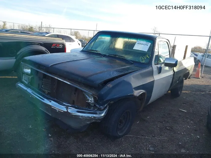 1985 Chevrolet C10 VIN: 1GCEC14H0FF318094 Lot: 40806254