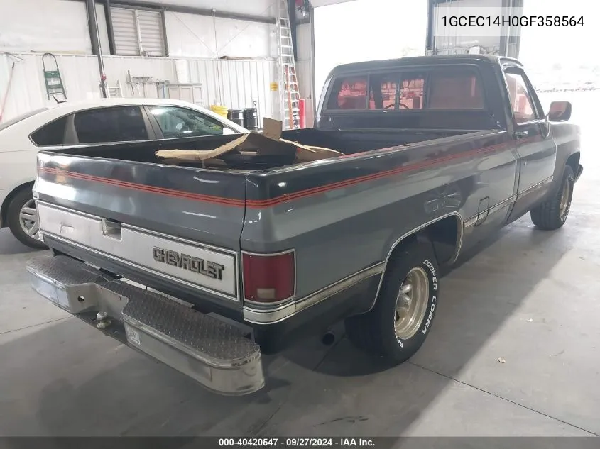 1GCEC14H0GF358564 1986 Chevrolet C10