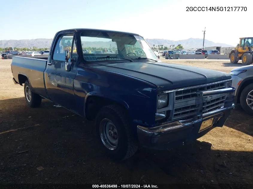 1986 Chevrolet C10 VIN: 2GCCC14N5G1217770 Lot: 40536498