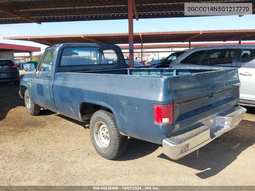 1986 Chevrolet C10 VIN: 2GCCC14N5G1217770 Lot: 40536498