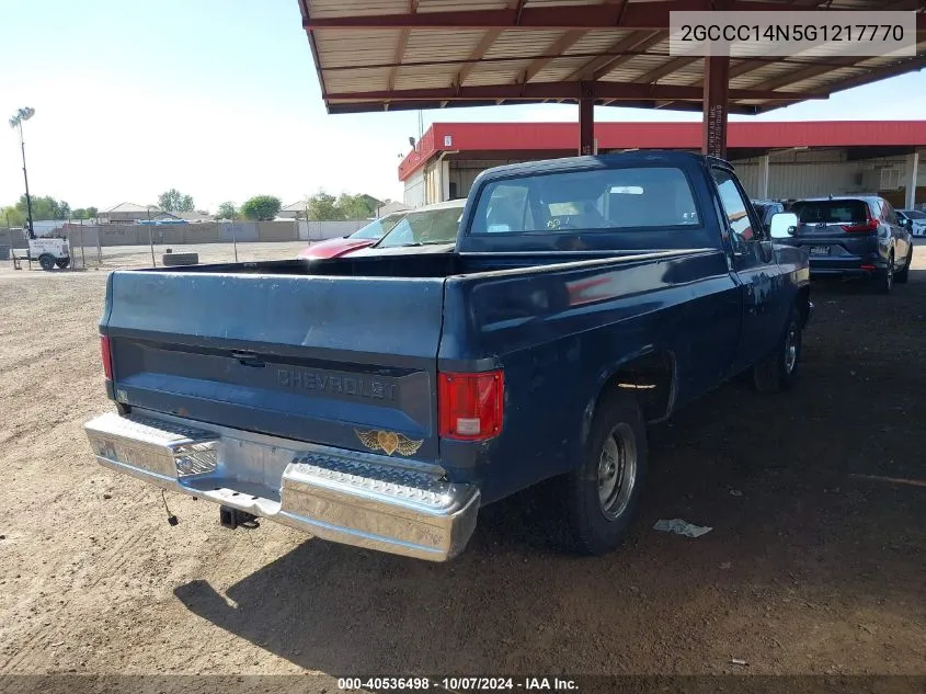 1986 Chevrolet C10 VIN: 2GCCC14N5G1217770 Lot: 40536498