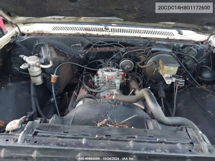 2GCDC14H8G1172600 1986 Chevrolet C10