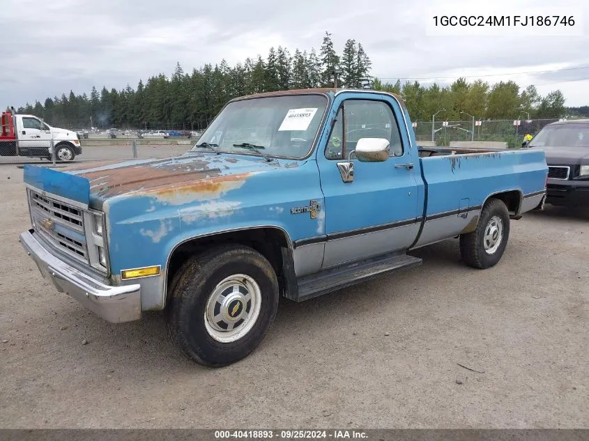 1985 Chevrolet C20 VIN: 1GCGC24M1FJ186746 Lot: 40418893