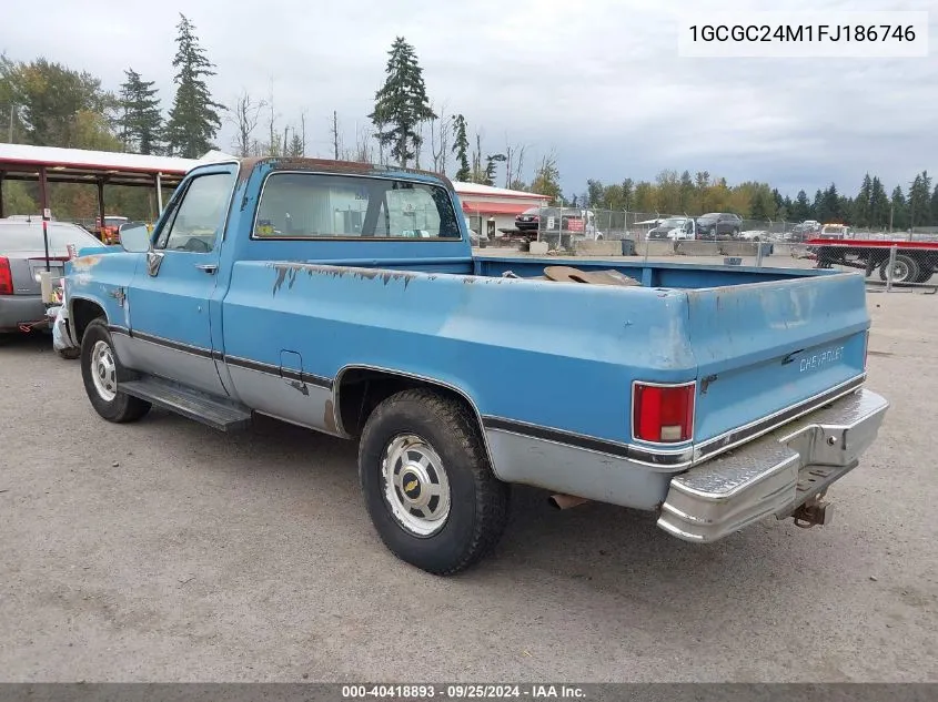 1985 Chevrolet C20 VIN: 1GCGC24M1FJ186746 Lot: 40418893