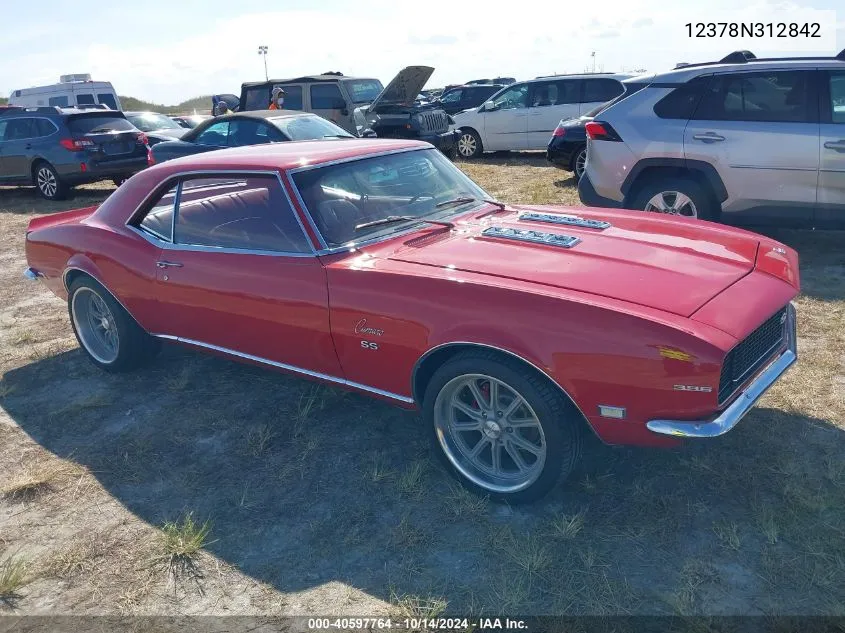 1968 Chevrolet Camaro VIN: 12378N312842 Lot: 40597764