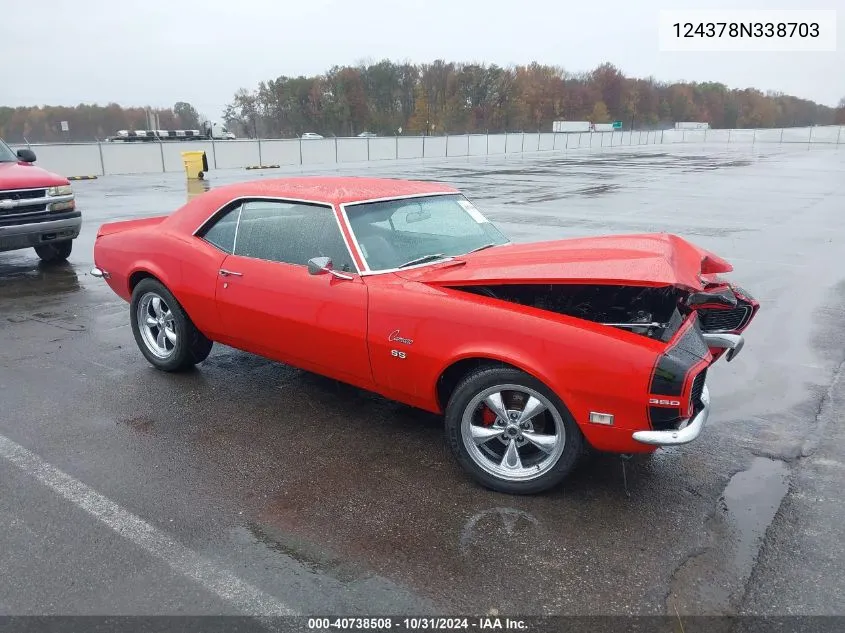 1968 Chevrolet Camaro VIN: 124378N338703 Lot: 40738508