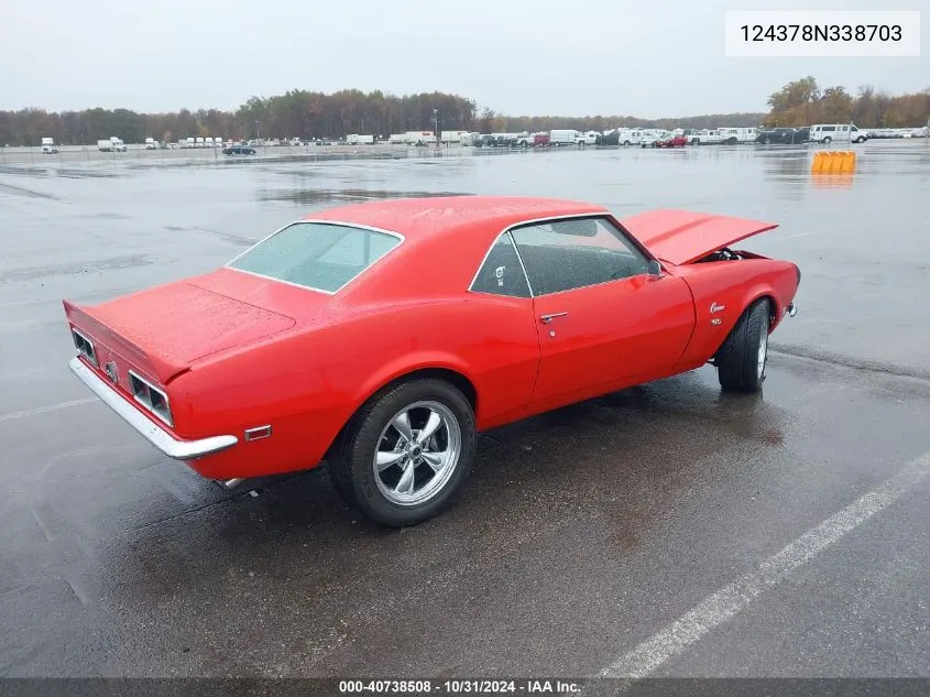 1968 Chevrolet Camaro VIN: 124378N338703 Lot: 40738508