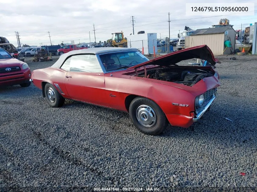 1969 Chevrolet Camaro VIN: 124679L5109560000 Lot: 40447840