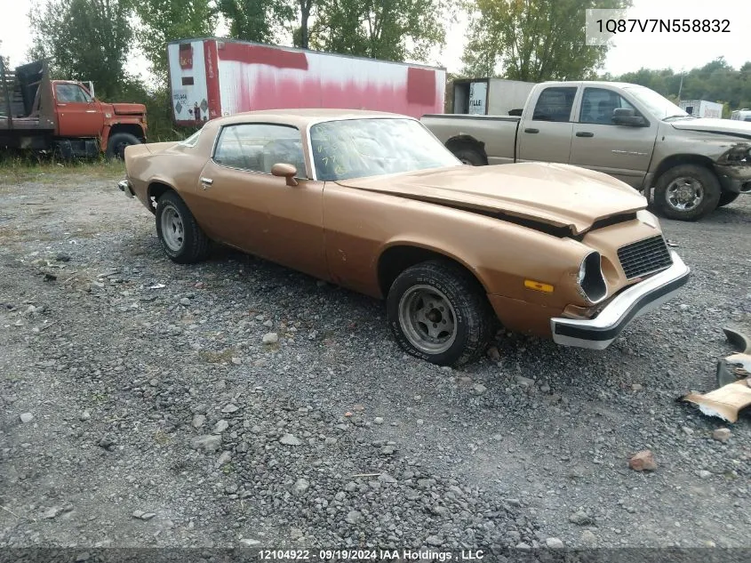 1977 Chevrolet Camaro VIN: 1Q87V7N558832 Lot: 12104922