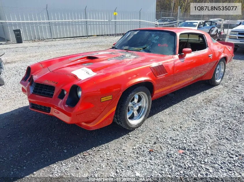 1978 Chevrolet Camaro VIN: 1Q87L8N535077 Lot: 40724860