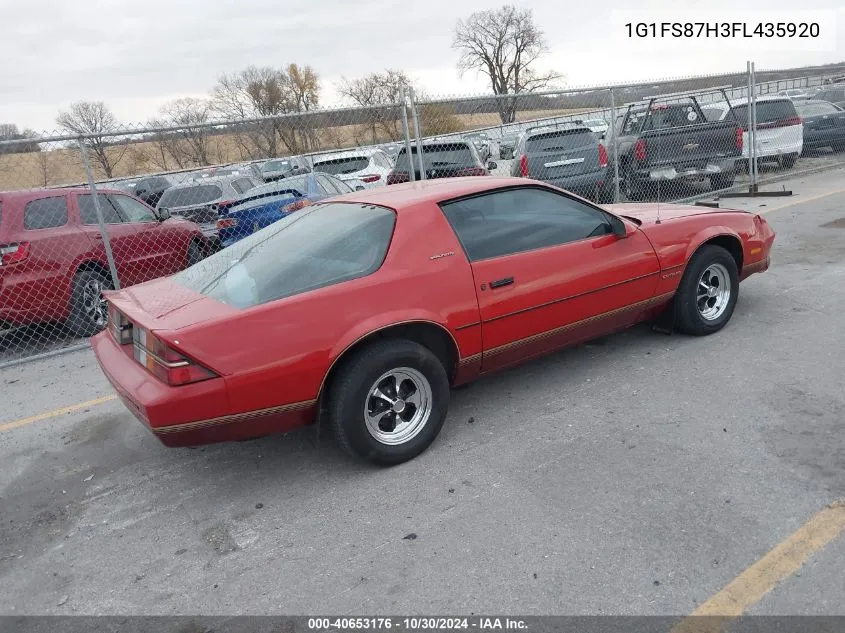 1985 Chevrolet Camaro Berlinetta VIN: 1G1FS87H3FL435920 Lot: 40653176