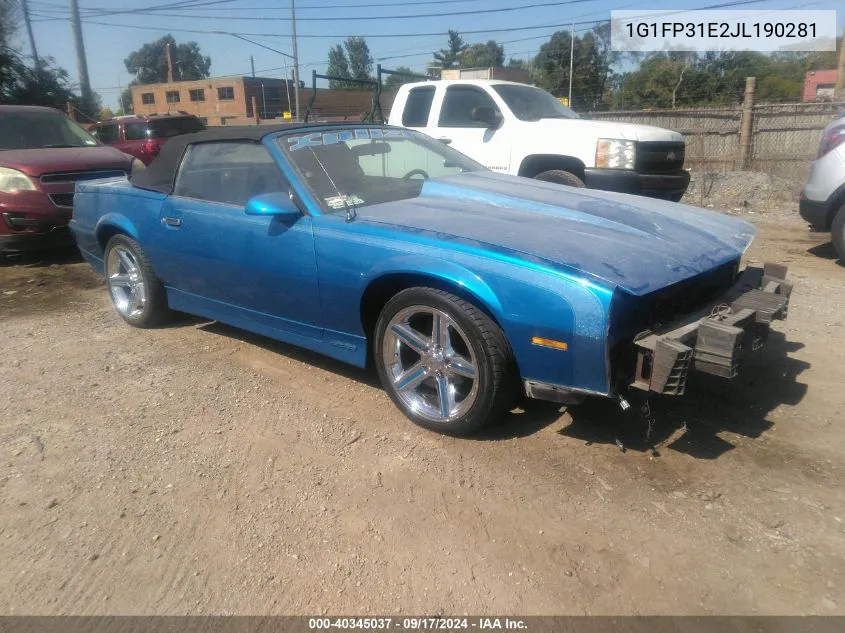 1988 Chevrolet Camaro VIN: 1G1FP31E2JL190281 Lot: 40345037