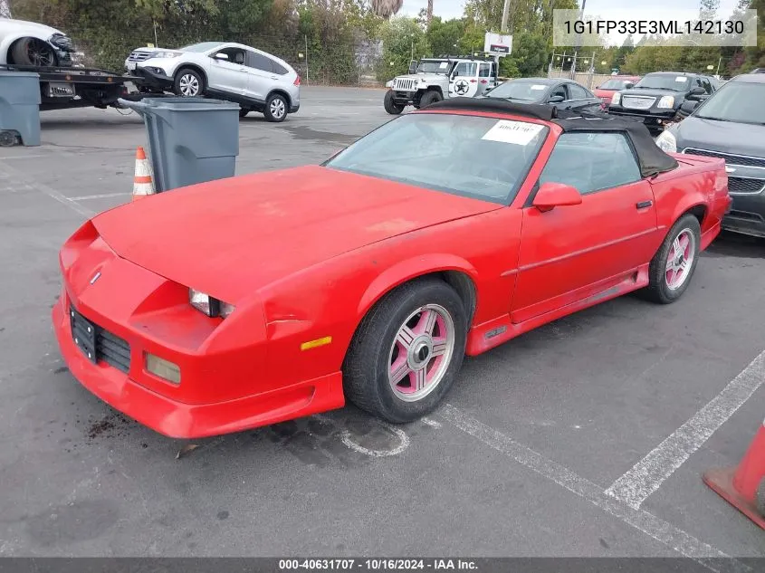 1991 Chevrolet Camaro Rs VIN: 1G1FP33E3ML142130 Lot: 40631707