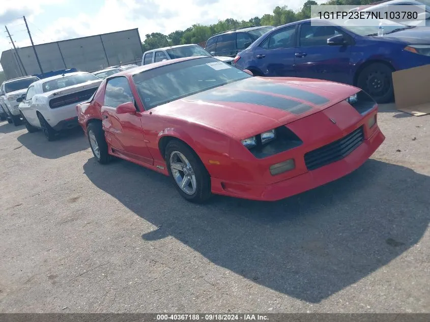 1992 Chevrolet Camaro Rs VIN: 1G1FP23E7NL103780 Lot: 40367188