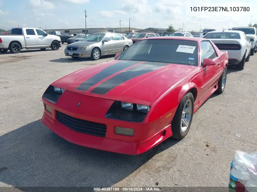 1992 Chevrolet Camaro Rs VIN: 1G1FP23E7NL103780 Lot: 40367188