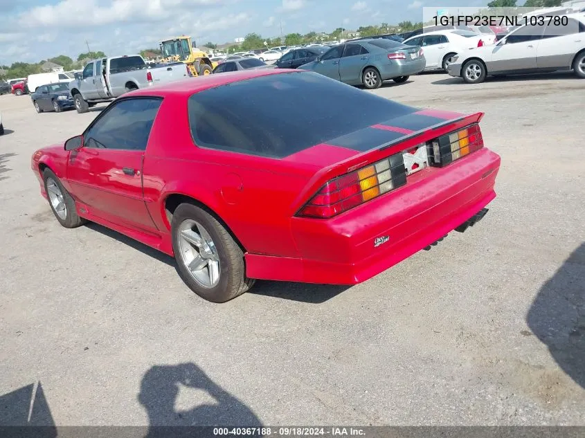 1992 Chevrolet Camaro Rs VIN: 1G1FP23E7NL103780 Lot: 40367188