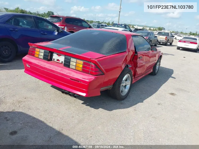 1992 Chevrolet Camaro Rs VIN: 1G1FP23E7NL103780 Lot: 40367188