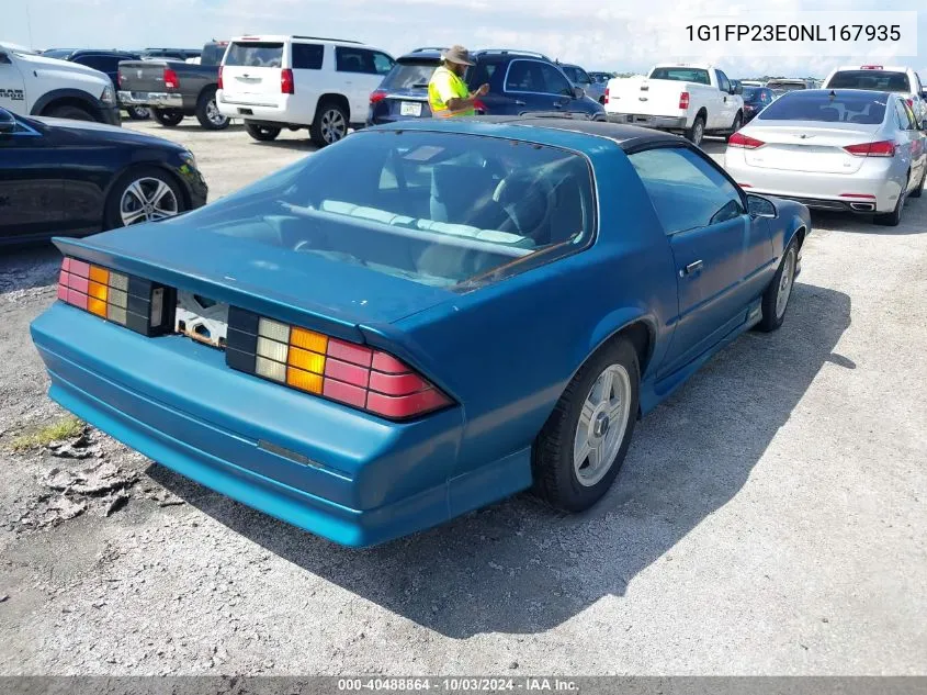 1992 Chevrolet Camaro Rs VIN: 1G1FP23E0NL167935 Lot: 40488864